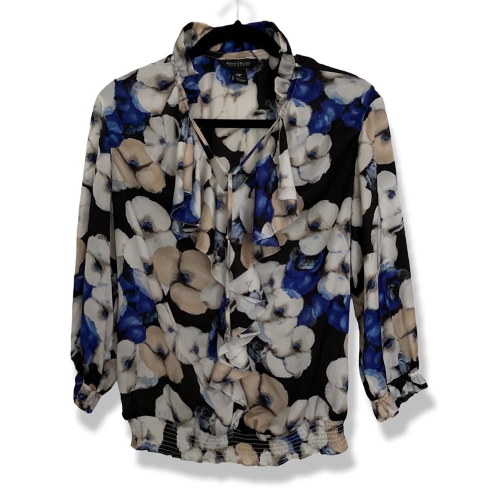 White House Black Market silky satin blouse